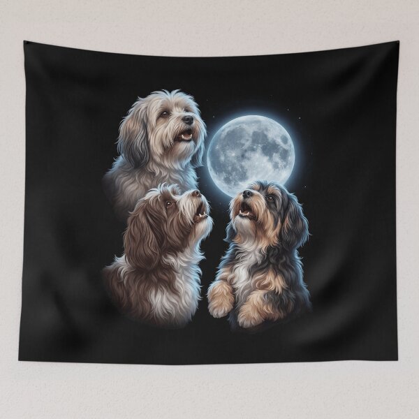 Item preview, Havanese Howling Moon Art Dog Owner designed and sold by TerryConnells.