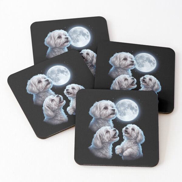 Item preview, Maltese Howling Moon Art Dog Owner designed and sold by TerryConnells.