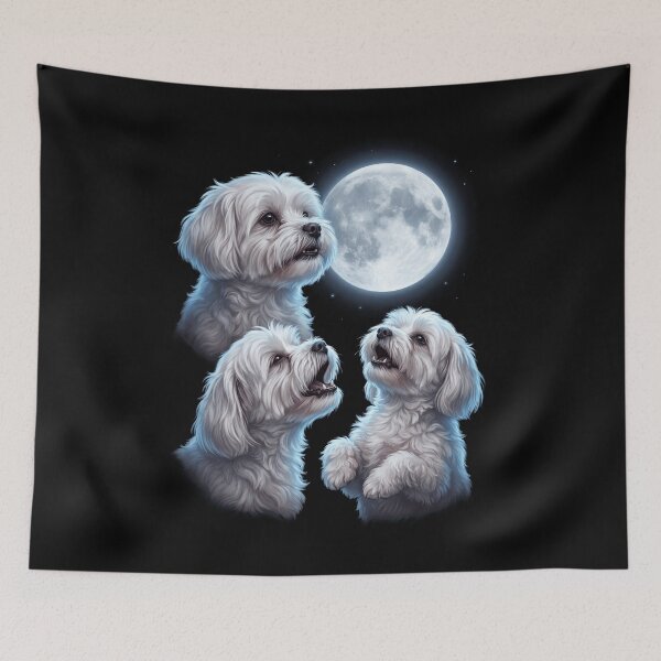 Item preview, Maltese Howling Moon Art Dog Owner designed and sold by TerryConnells.