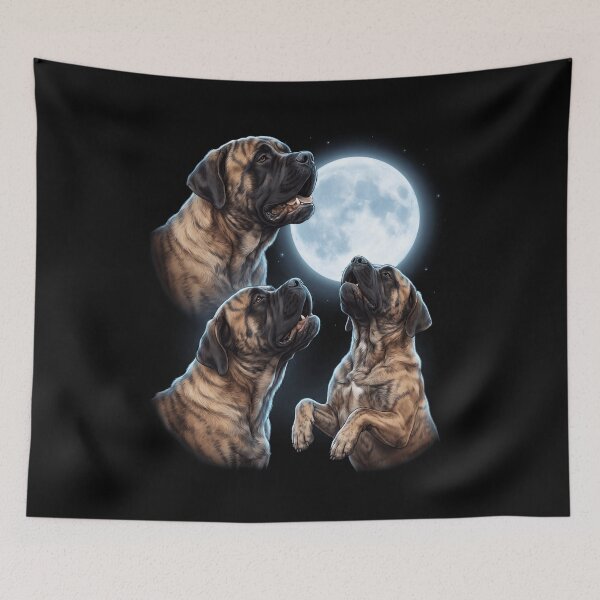 Item preview, Mastiff Howling Moon Art Dog Owner designed and sold by TerryConnells.