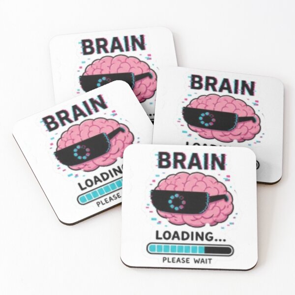 Item preview, Brain is Loading… Funny Overthinking Sticker | Gen Z Mood designed and sold by Jyotisima8929.