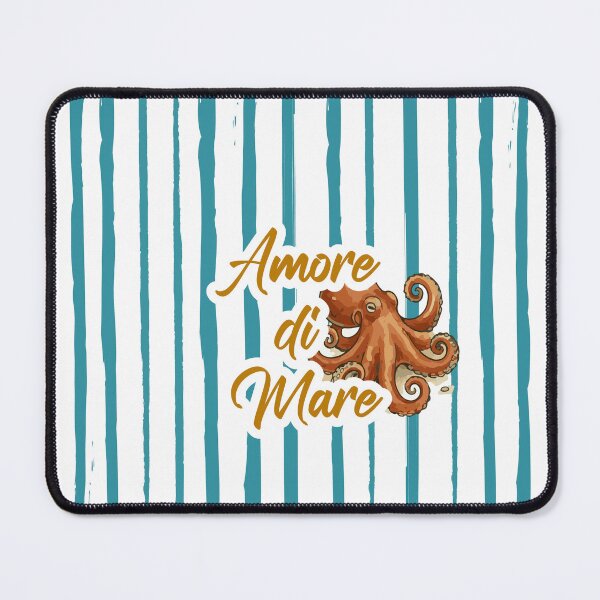 Item preview, Amore di Mare – Italian Coastal Quote with Squid Illustration designed and sold by Globe Glee Designs.
