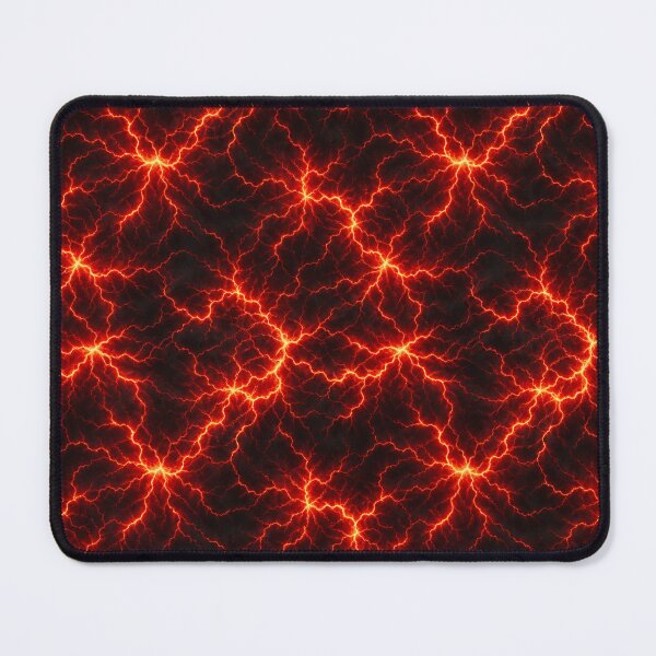 Item preview, Red Lightning Pattern – Fiery Electric Energy Seamless Abstract Design designed and sold by AnimalAirtistry.