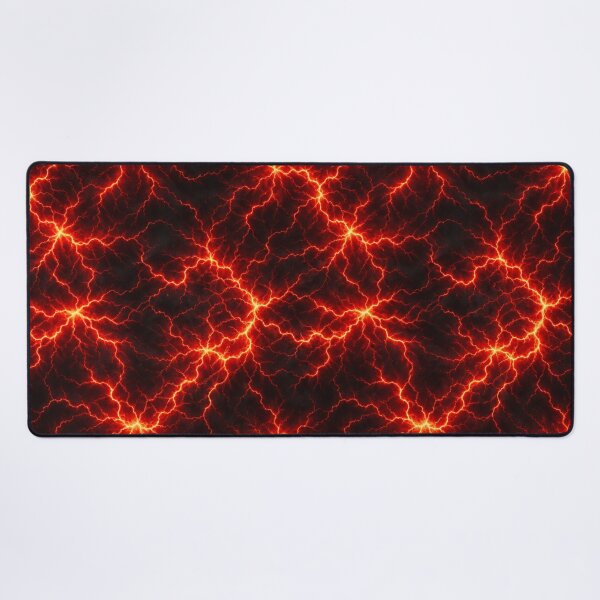 Item preview, Red Lightning Pattern – Fiery Electric Energy Seamless Abstract Design designed and sold by AnimalAirtistry.