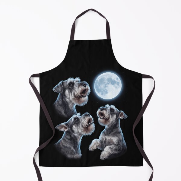 Item preview, Miniature Schnauzer Howling Moon Art Dog Owner designed and sold by TerryConnells.