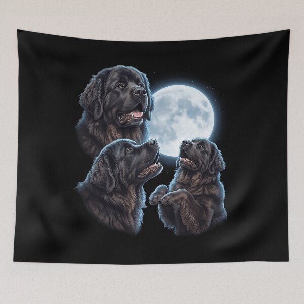 Item preview, Newfoundland Howling Moon Art Dog Owner designed and sold by TerryConnells.