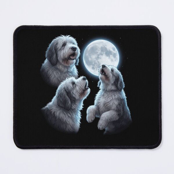 Item preview, Old English Sheepdog Howling Moon Art Dog Owner designed and sold by TerryConnells.