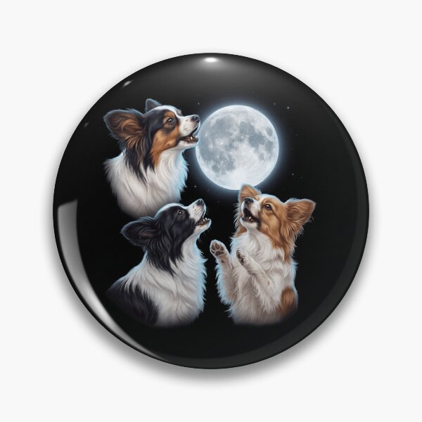 Item preview, Papillon Howling Moon Art Dog Owner designed and sold by TerryConnells.