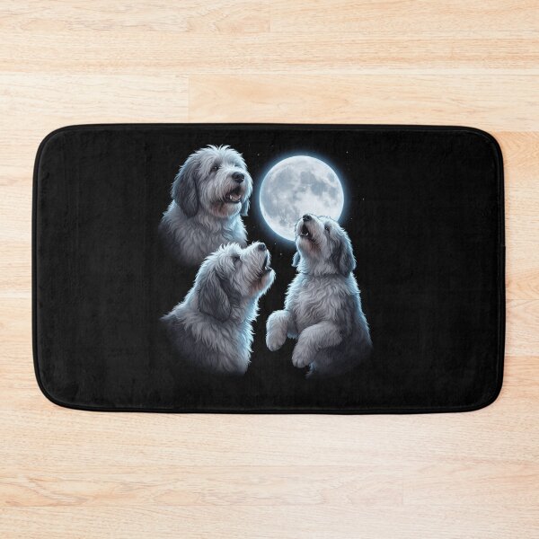 Item preview, Old English Sheepdog Howling Moon Art Dog Owner designed and sold by TerryConnells.