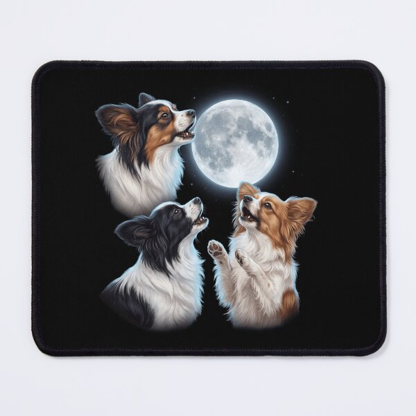 Item preview, Papillon Howling Moon Art Dog Owner designed and sold by TerryConnells.