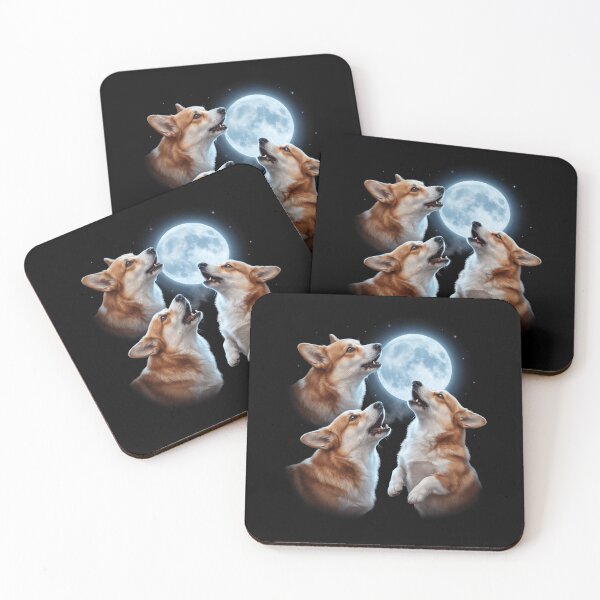 Artikelvorschau, Pembroke Welsh Corgi Howling Moon Art Hundebesitzer entworfen und verkauft von TerryConnells.