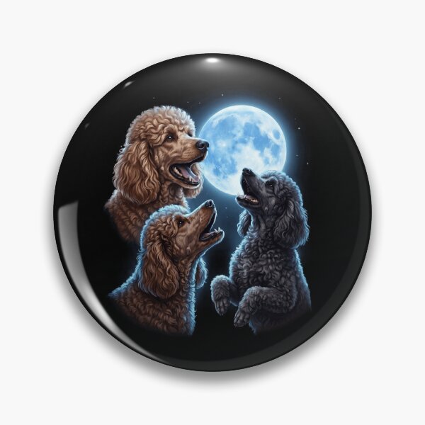 Item preview, Poodle Howling Moon Art Dog Owner designed and sold by TerryConnells.