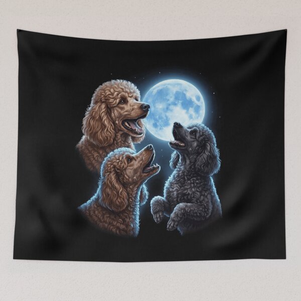 Item preview, Poodle Howling Moon Art Dog Owner designed and sold by TerryConnells.