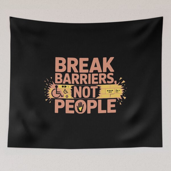 Item preview, Break Barriers, Not People. designed and sold by mirciashop.