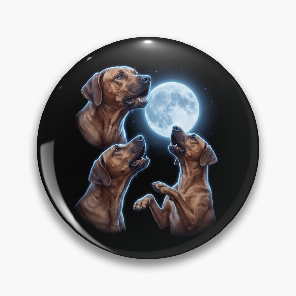 Item preview, Rhodesian Ridgeback Howling Moon Art Dog Owner designed and sold by TerryConnells.