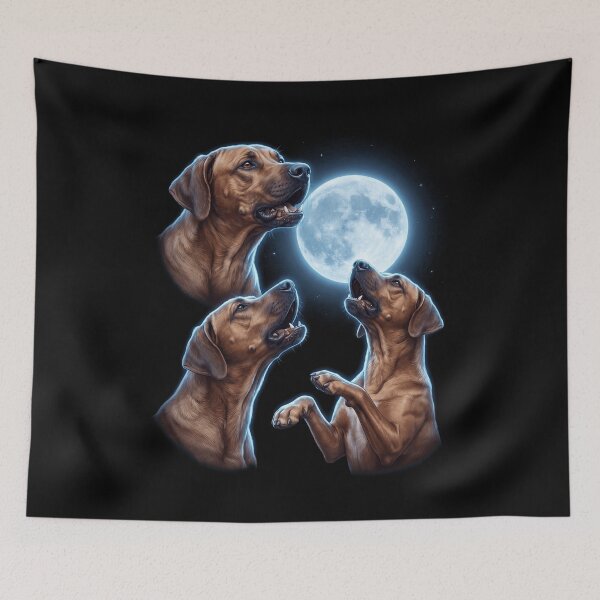 Item preview, Rhodesian Ridgeback Howling Moon Art Dog Owner designed and sold by TerryConnells.