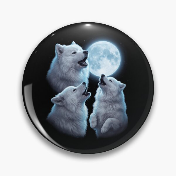 Item preview, Samoyed Howling Moon Art Dog Owner designed and sold by TerryConnells.