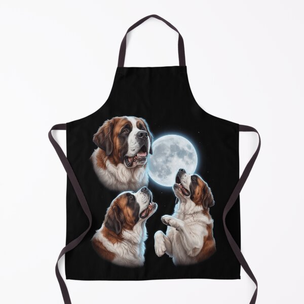 Item preview, Saint Bernard Howling Moon Art Dog Owner designed and sold by TerryConnells.