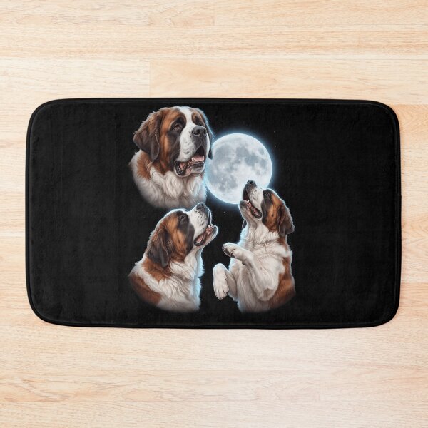 Artikelvorschau, Bernhardiner heulender Mond Kunst Hundebesitzer entworfen und verkauft von TerryConnells.