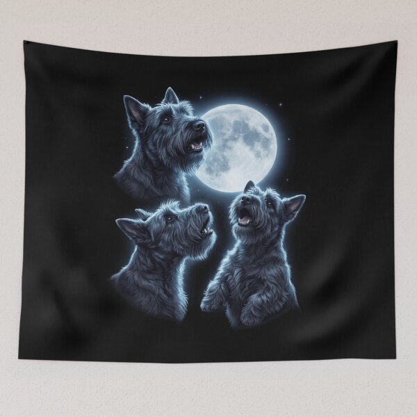 Item preview, Scottish Terrier Howling Moon Art Dog Owner designed and sold by TerryConnells.