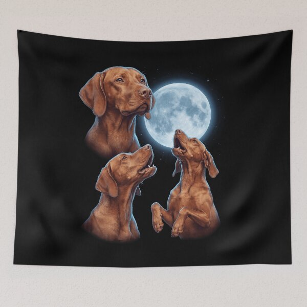 Item preview, Vizsla Howling Moon Art Dog Owner designed and sold by TerryConnells.