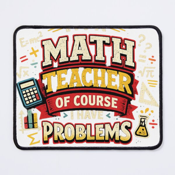Item preview, Math Teacher With Problems Funny Quote designed and sold by Art by Debasish.