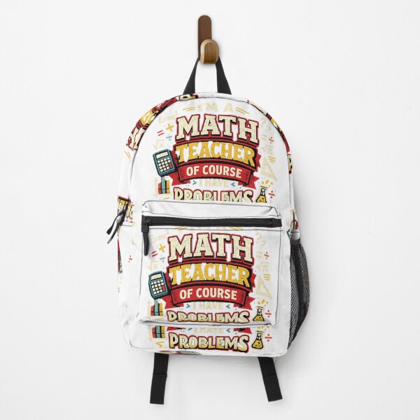 Item preview, Math Teacher With Problems Funny Quote designed and sold by Art by Debasish.