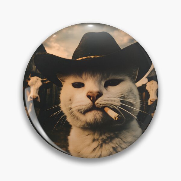 Item preview, Funny Cowboy Cat Meme Cat designed and sold by CaulfAyiana.