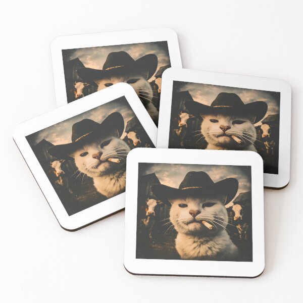 Item preview, Funny Cowboy Cat Meme Cat designed and sold by CaulfAyiana.