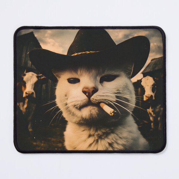Item preview, Funny Cowboy Cat Meme Cat designed and sold by CaulfAyiana.