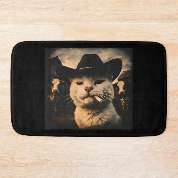 Item preview, Funny Cowboy Cat Meme Cat designed and sold by CaulfAyiana.