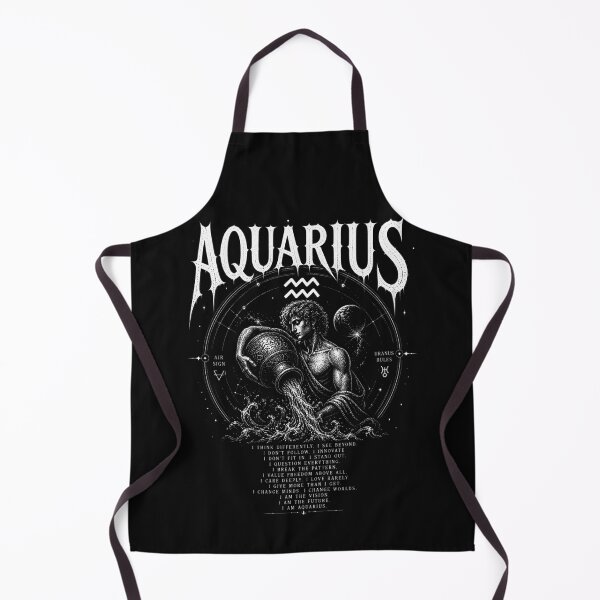 Item preview, Aquarius Zodiac Water Bearer Gothic Design – Visionary Unique Free Spirit Air Sign Astrology designed and sold by ThreadTheory976.