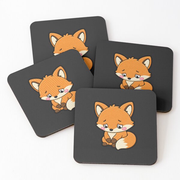 Item preview, Shy Fox Kawaii Cute Blushing Fox Cartoon Sticker designed and sold by ColorSplash123.