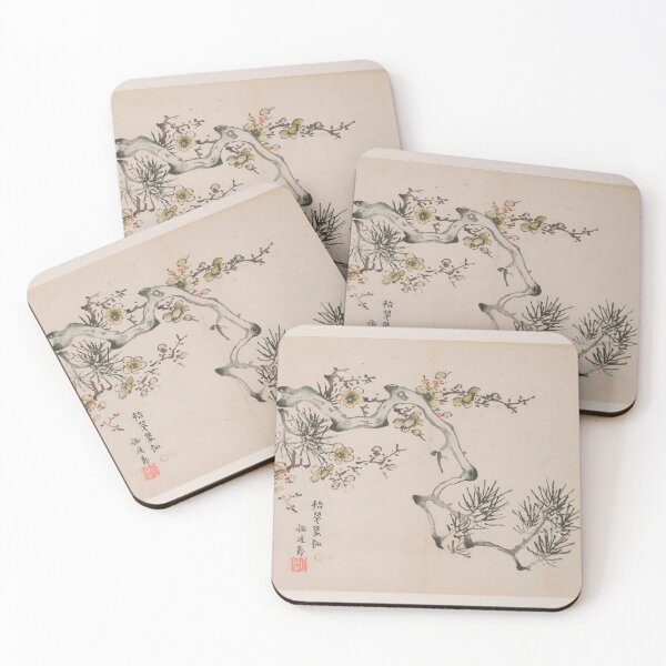 Item preview, plum blossom and pine designed and sold by Paper & Pine .