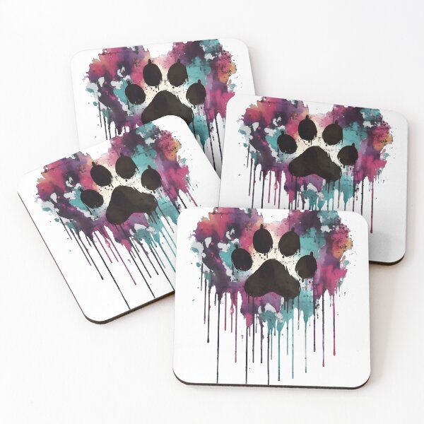 Item preview, Watercolor Paw Heart Drip Artistic Pet Love designed and sold by OlyvieArt.