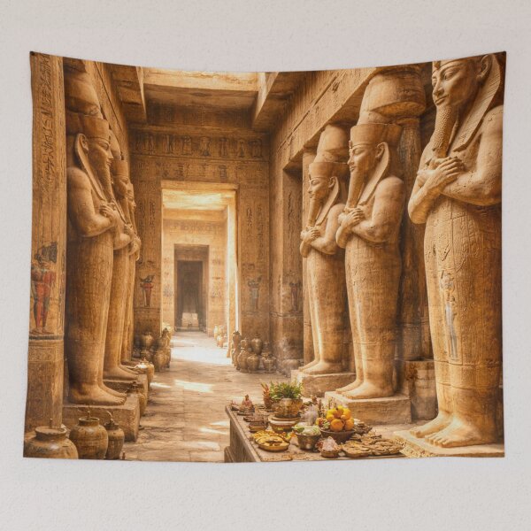 Item preview, Ancient Egyptian Temple Ritual – Luxor Inspired Sacred Hall Art Design designed and sold by Queen Cleopatra.