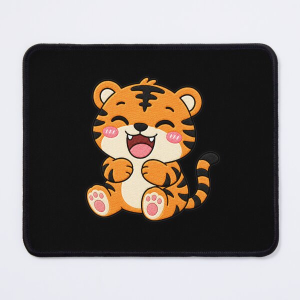 Item preview, Happy Tiger Kawaii Cute Funny Laughing Tiger Cartoon Sticker designed and sold by ColorSplash123.