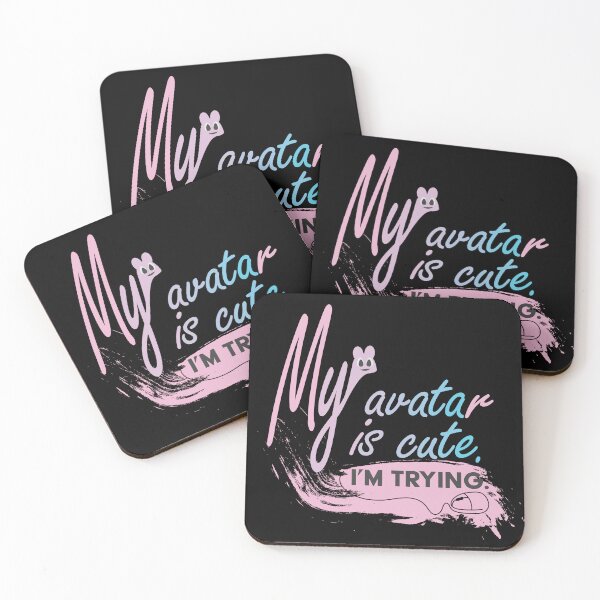 Item preview, Funny Avatar Sarcastic Quote “My Avatar Is Cute. I'm Trying”  Relatable Meme Typography Design designed and sold by MadebyDi.