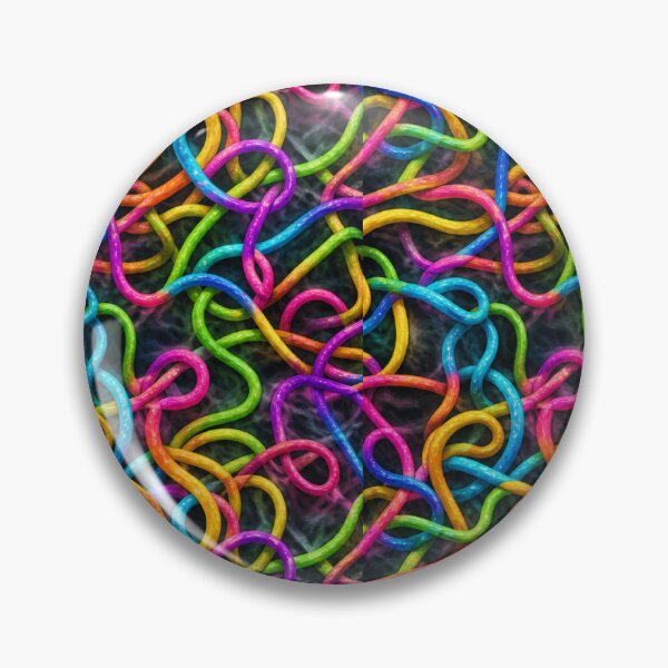 Item preview, Neon Tangle Pattern – Colorful Abstract Rope Chaos designed and sold by AnimalAirtistry.