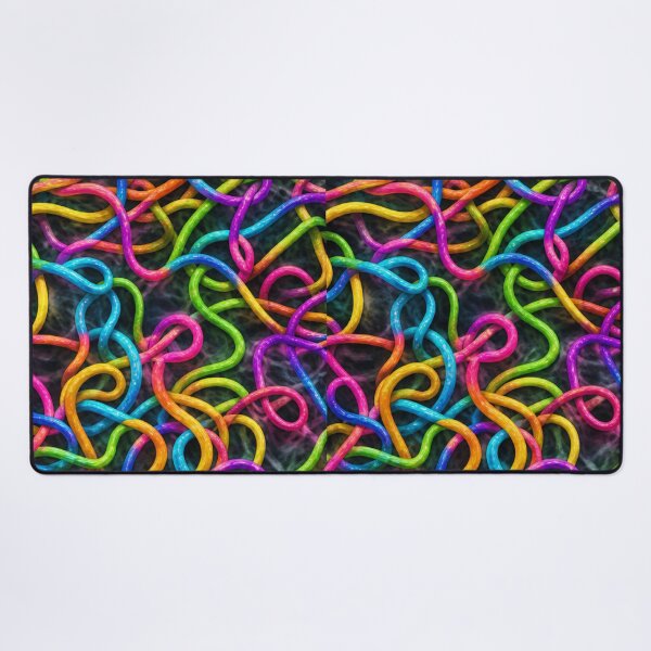Item preview, Neon Tangle Pattern – Colorful Abstract Rope Chaos designed and sold by AnimalAirtistry.