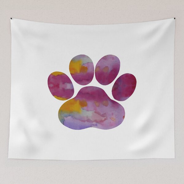 Item preview, Watercolor Paw Print Vibrant Art designed and sold by OlyvieArt.