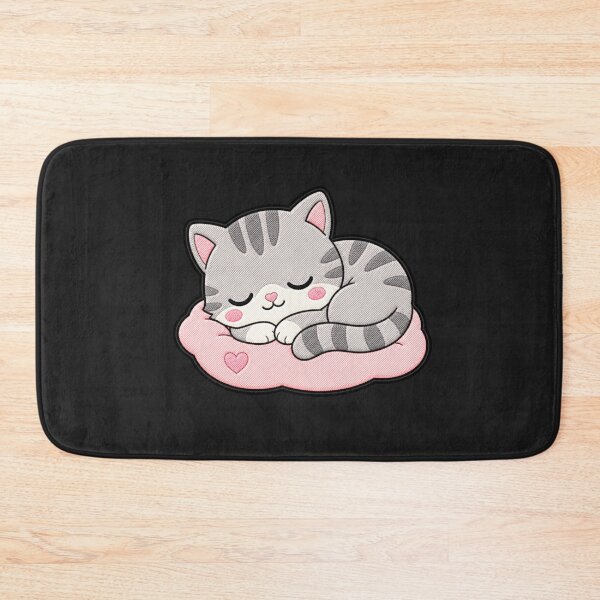 Item preview, Sleepy Kitten Kawaii Cute Cozy Cat Cartoon Sticker designed and sold by ColorSplash123.