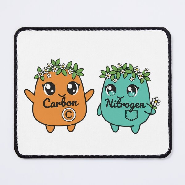 Item preview, Carbon and Nitrogen cute friends designed and sold by Brainy_Prints.
