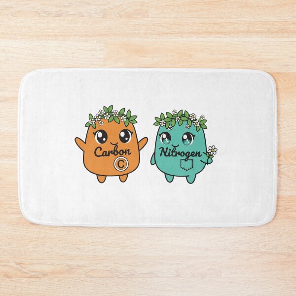 Item preview, Carbon and Nitrogen cute friends designed and sold by Brainy_Prints.