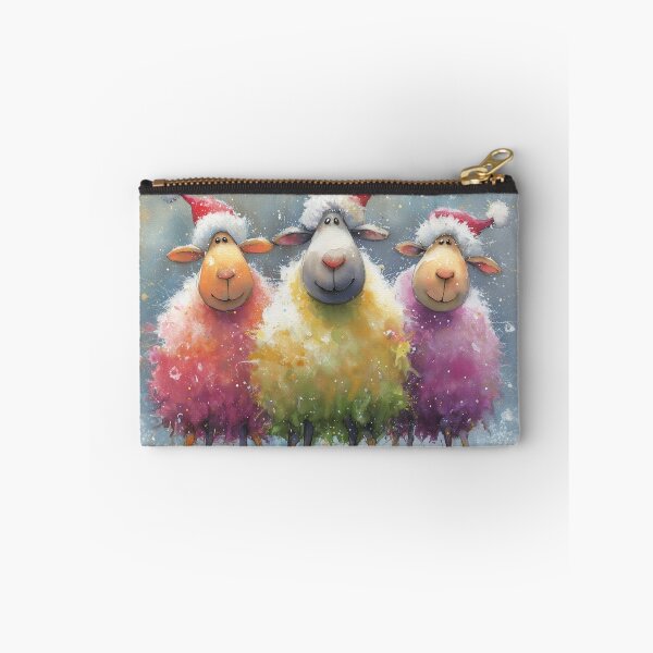 Item preview, Gorgeous Christmas Sheep ' Santa’s Woolly Helpers ’ BY SHiRLeY MacARTHuR designed and sold by Shirley MacArthur Art.