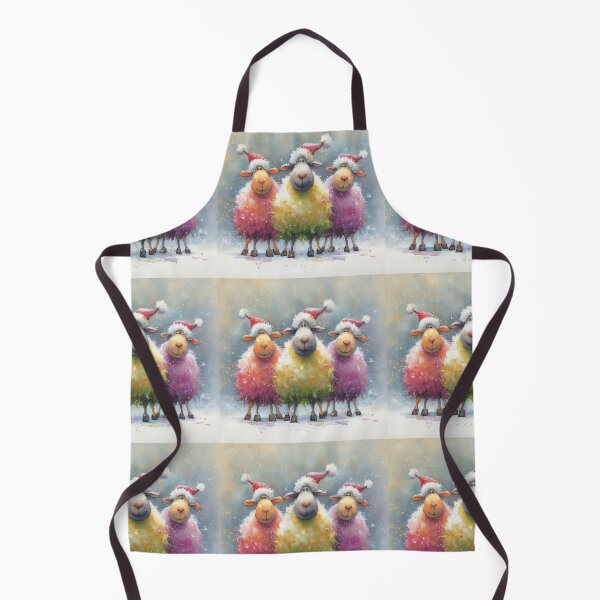 Item preview, Gorgeous Christmas Sheep ' Santa’s Woolly Helpers ’ BY SHiRLeY MacARTHuR designed and sold by Shirley MacArthur Art.