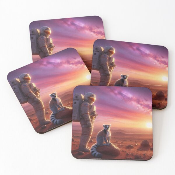 Item preview, Cosmic Encounter – Astronaut and Lemur designed and sold by Dogandesighn.