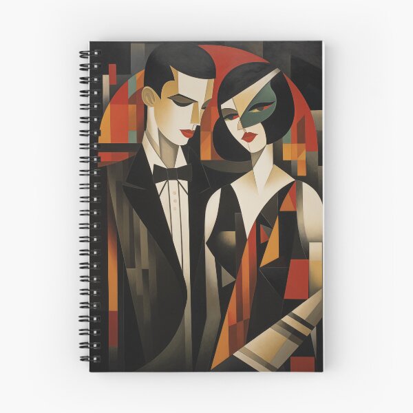 Artikelvorschau, Elegantes kubistisches Paar. Kubistische Kunst. entworfen und verkauft von GiriaGallery.