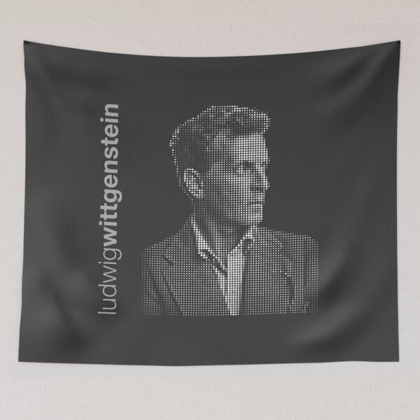 Item preview, Ludwig Wittgenstein halftone poster designed and sold by CMYKStudio.