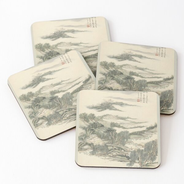 Item preview, mountain field with lotus and willows  designed and sold by Paper & Pine .